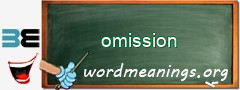 WordMeaning blackboard for omission